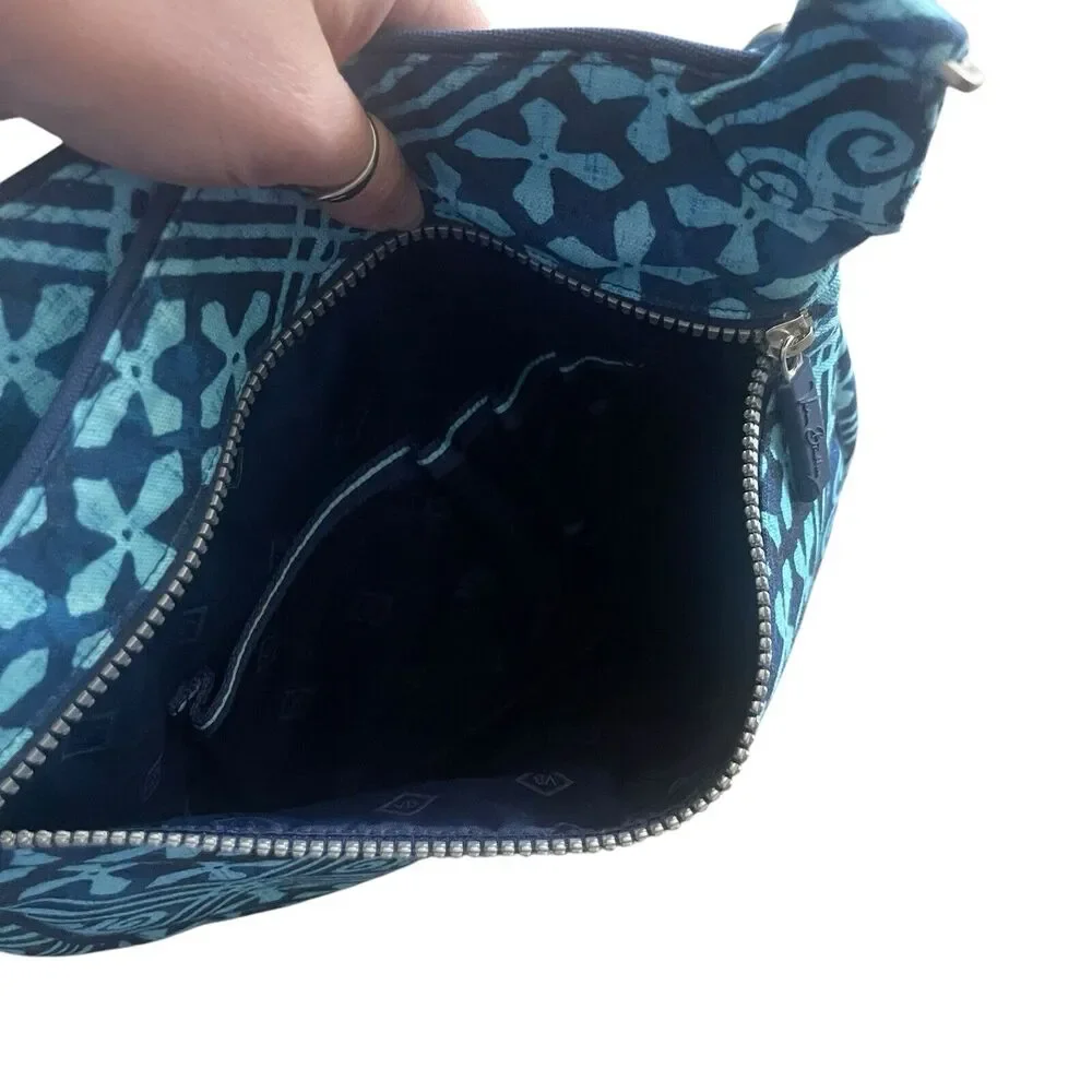 Vera Bradley Y2k Blue Geometric Seatbelt Shoulder Travel Bag Purse‎